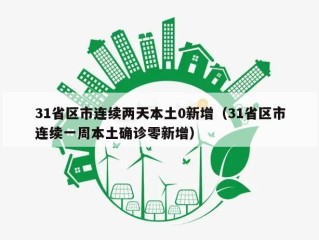 31省区市连续两天本土0新增（31省区市连续一周本土确诊零新增）